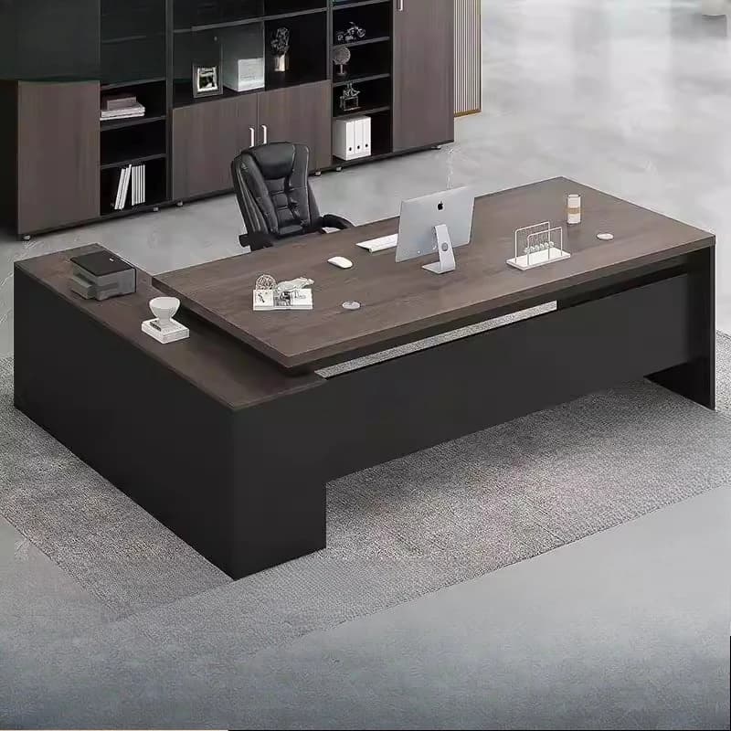 Supporto per le gambe Cassetti per scrivania direzionale economici Lusso estetico Grande scrivania direzionale Legno Mobili per ufficio economici Mesa De Escritorio