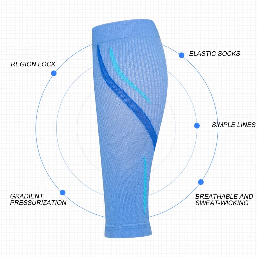 1 pair of compression sleeves for racing and athletics, protection for calves, elbows and knees, unisex sports safety