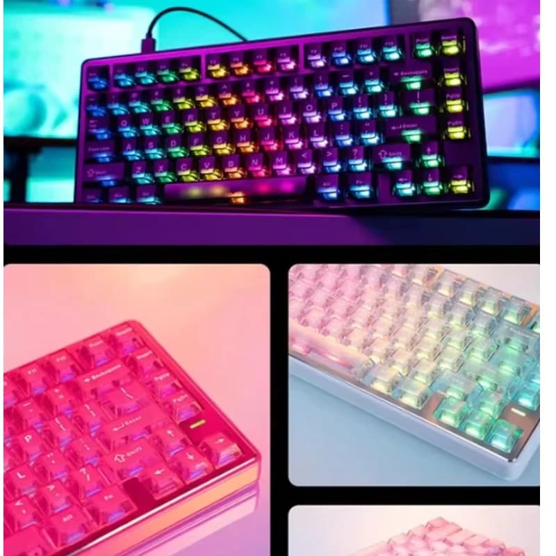 Tastiera VGN Neon 75 Ultra Competitiva con Asse Magnetico, Layout 75%, Guarnizione Personalizzata, RGB Gradiente per Gaming ed Esports