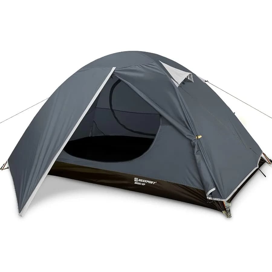 Tenda da campeggio Tenda da 1/2 persona Tenda da zaino in spalla impermeabile a due porte Installazione semplice Leggera per escursioni all'aperto Alpinismo Tra
