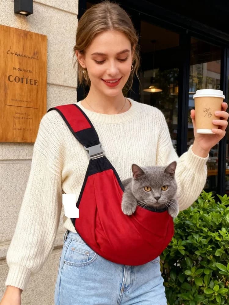 Nuova Borsa Traspirante Portatile per Animali Domestici, Marsupio Frontale per Cani, Borsa Universale per Gite con Animali, Zaino per Viaggiare con i Tuoi Amici a Quattro Zampe