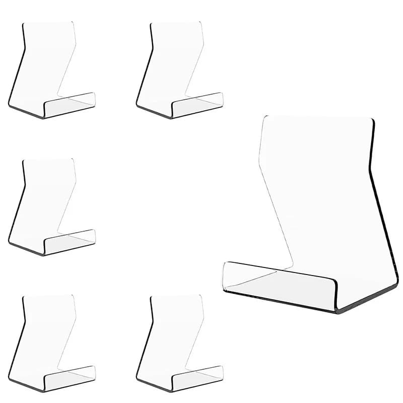 1/2/6 pcs transparent acrylic book display - Transparent table shelf organizer, shelf/office holder