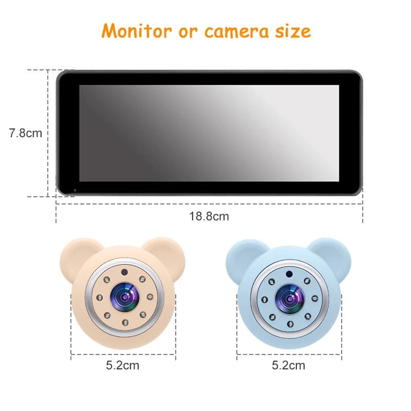 Bebe Car Baby Specchio Dual Channel Sedile posteriore Baby Car Camera 1080P con vista posteriore Monitor per auto infantile 6.86 '' Schermo IPS Bambini Animale domestico