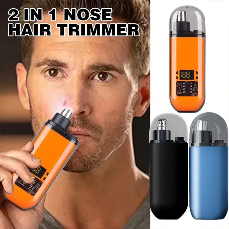 Portable ear and nose 2 electric haircut in 1 2025 Professional painless portable eyebrow for man