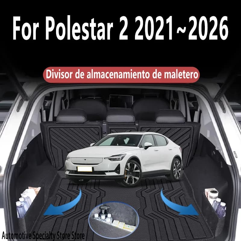 For Polestar 2 2021~2026 Multifunction Trunk Storage Partition Thickening Storage Auto Interior Parts Organizer Car Accessories