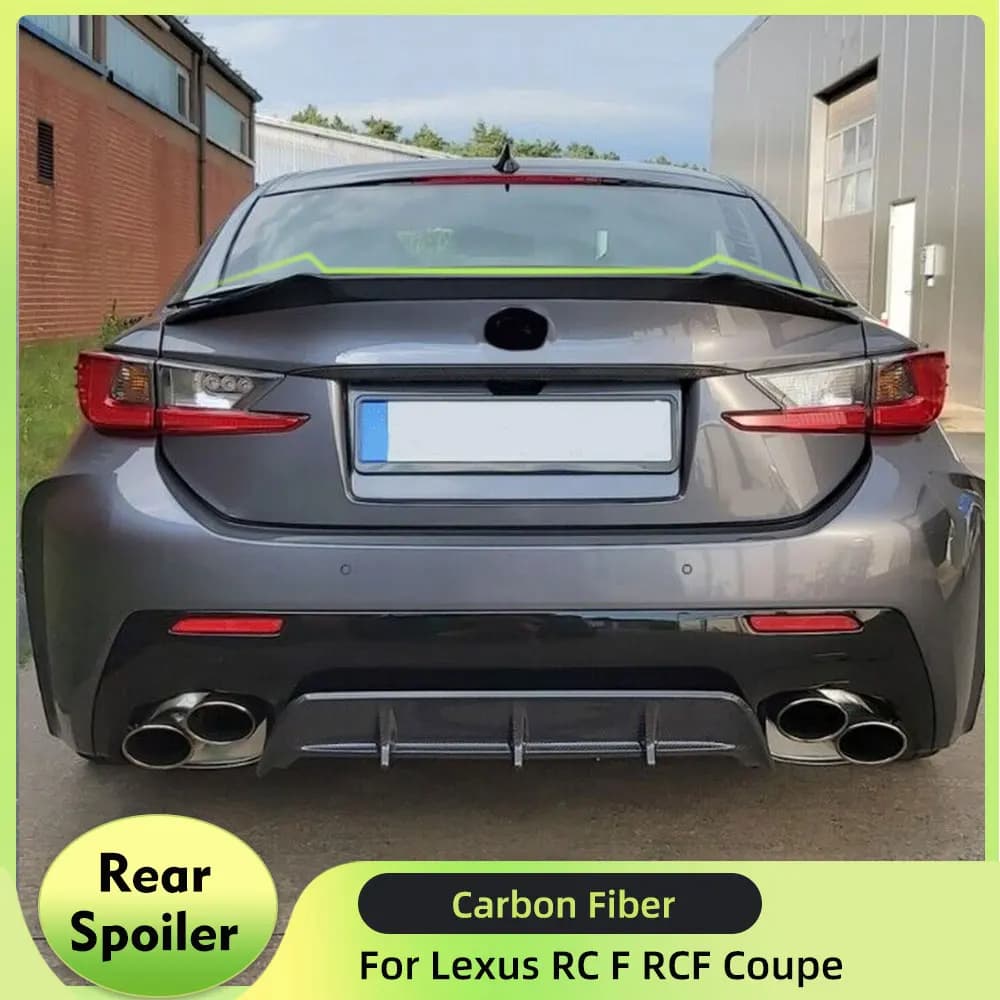 Baule posteriore Spoiler Ali per Lexus RC F RCF Coupe 2 Porte 2015-2018 Auto Da Corsa Spoiler Posteriore Coda Boot Coperchio Ala Labbro In Fibra di Carbonio