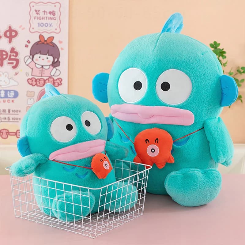 Peluche di cartone animato Sanrio Hangyodon di grandi dimensioni Bambole di peluche Hanton Cuscino di tiro Regalo di compleanno Bambini Amici Decorazione di Halloween