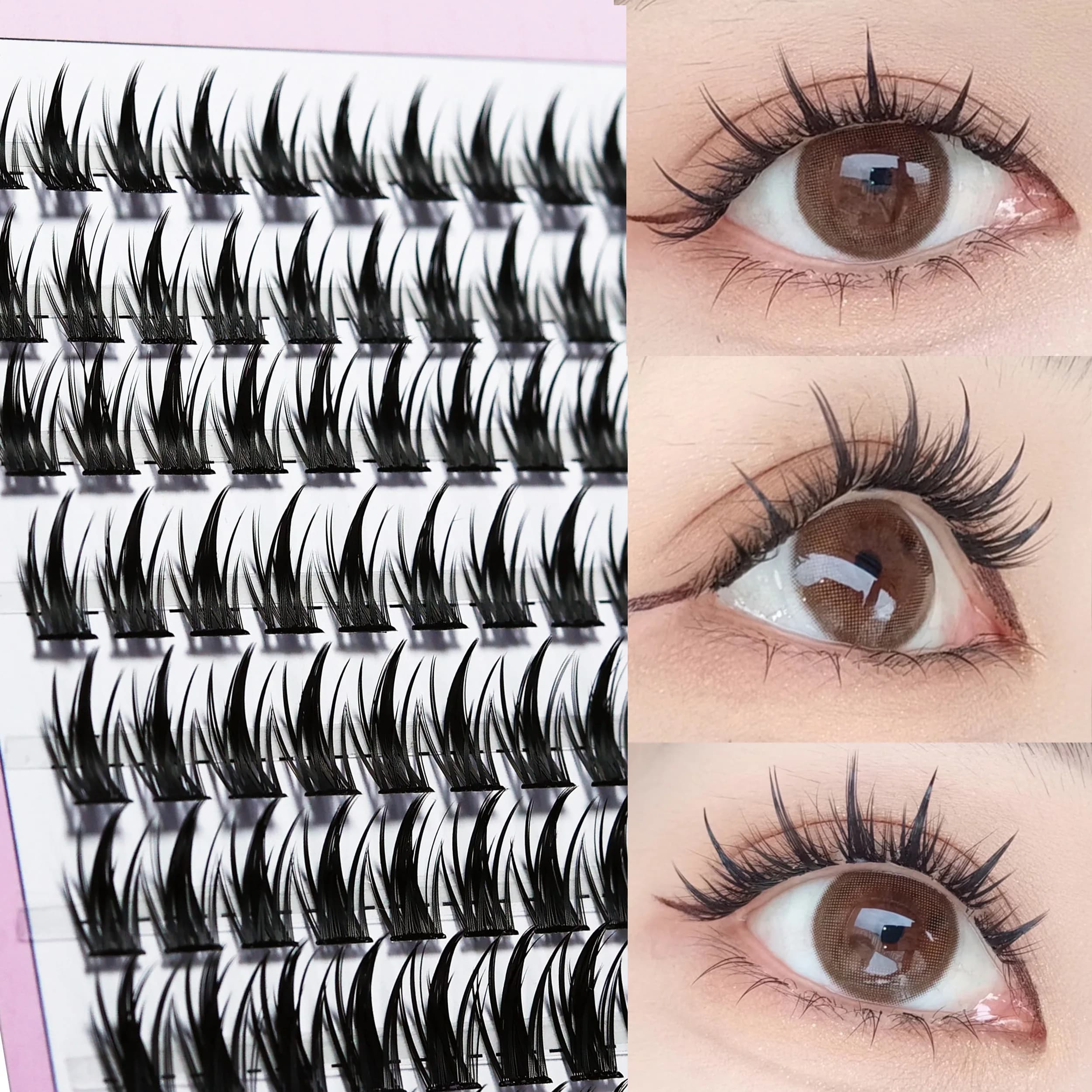 1 box/160 Russian 3D Facial Eyelashes Individual Eyelashes Natural Cluster Extension Eyelashes Makeup Tools Wholesale