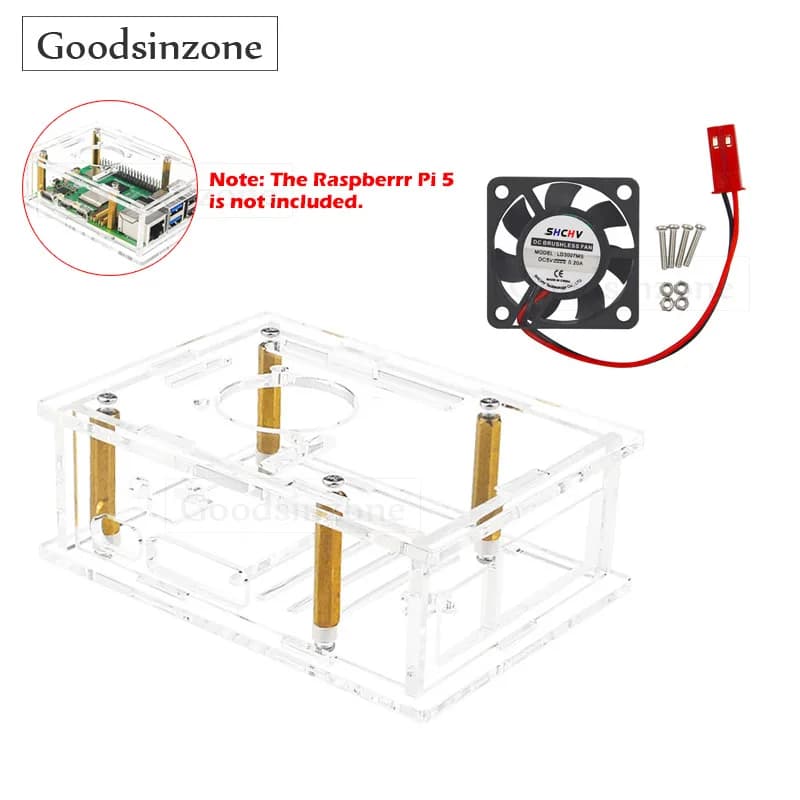 The newest Raspberry Pi 5 case with fan kit, Pi5 2023 Cooling Fan Protective Case for Raspberry Pi 5