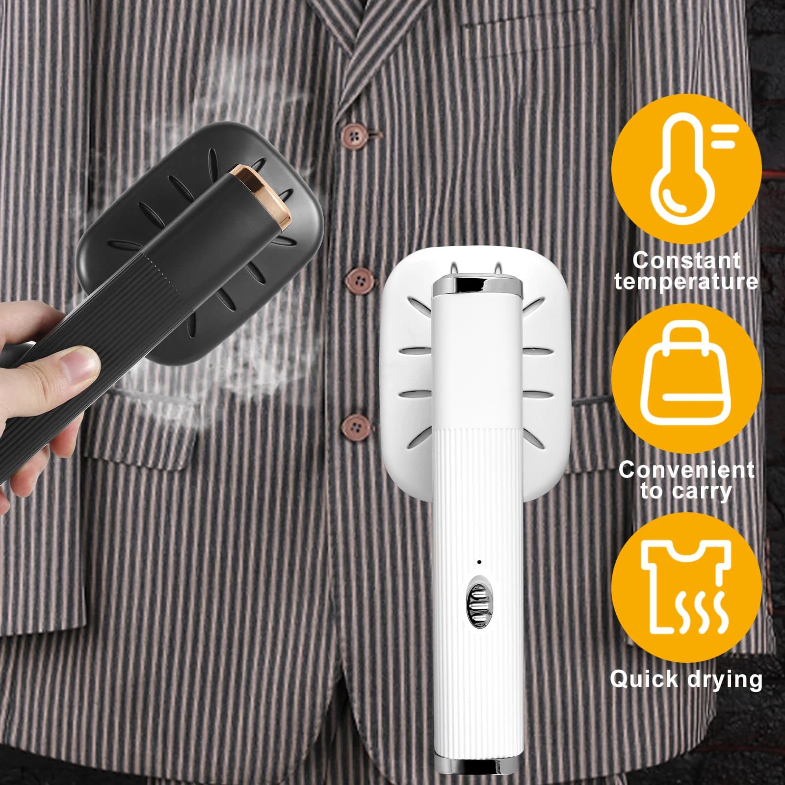 Ferro da stiro da viaggio Mini macchina da stiro portatile Vapore per indumenti Rimozione delle rughe Ferro da stiro a vapore portatile asciutto e bagnato per vestiti in tessuto