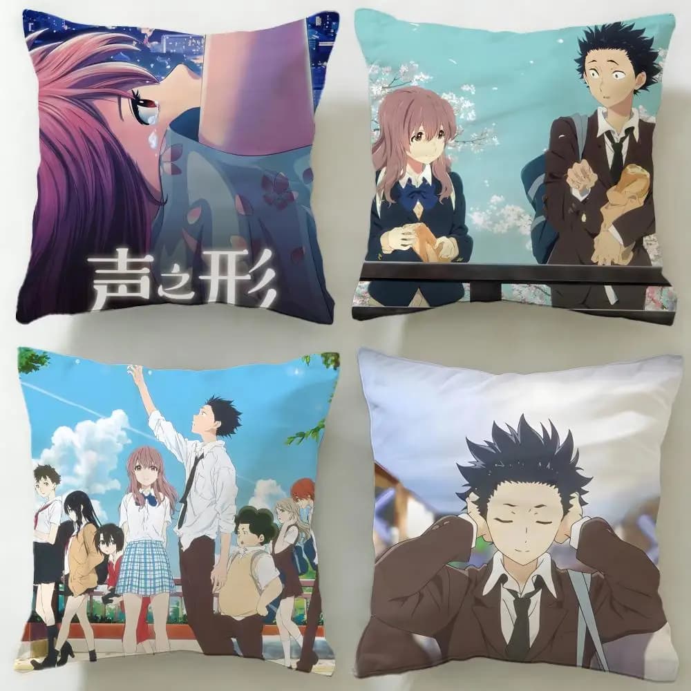 Federa per cuscino classica anime koe no Katachi, morbida e facile da lavare, versatile per divano, letto, viaggi e ufficio