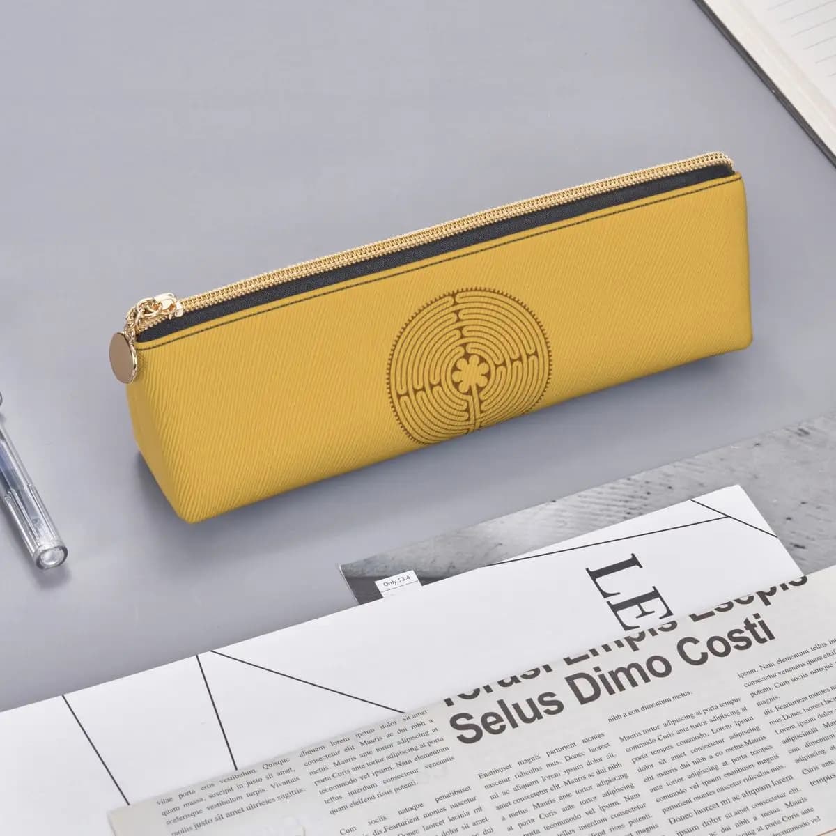 Chartres Labyrinth Pencil Cases Pencil Pouch Storage Stationery Supplies Pen Box Pencil Bag for Students School