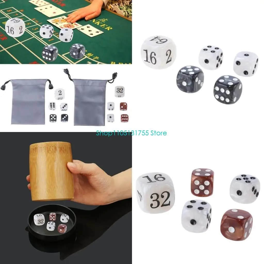 Set dadi K0EF con finitura perlata per dadi da backgammon per giochi casual e competitivi