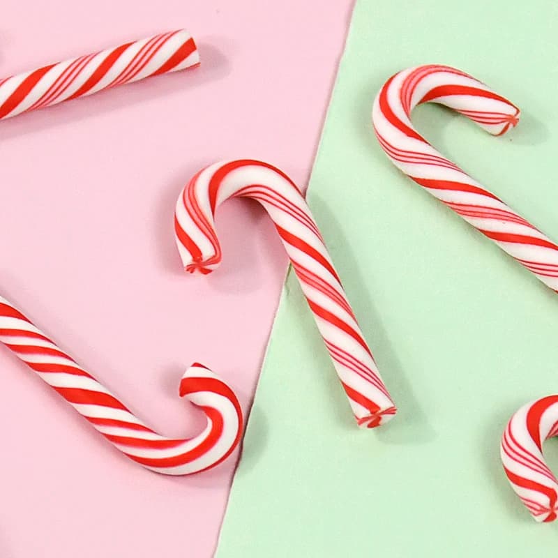 10Pcs Christmas Candy Canes Twisted Xmas Tree Hanging Pendant Ornament New Year Christmas Party Home Ornaments Gift Garden Decor