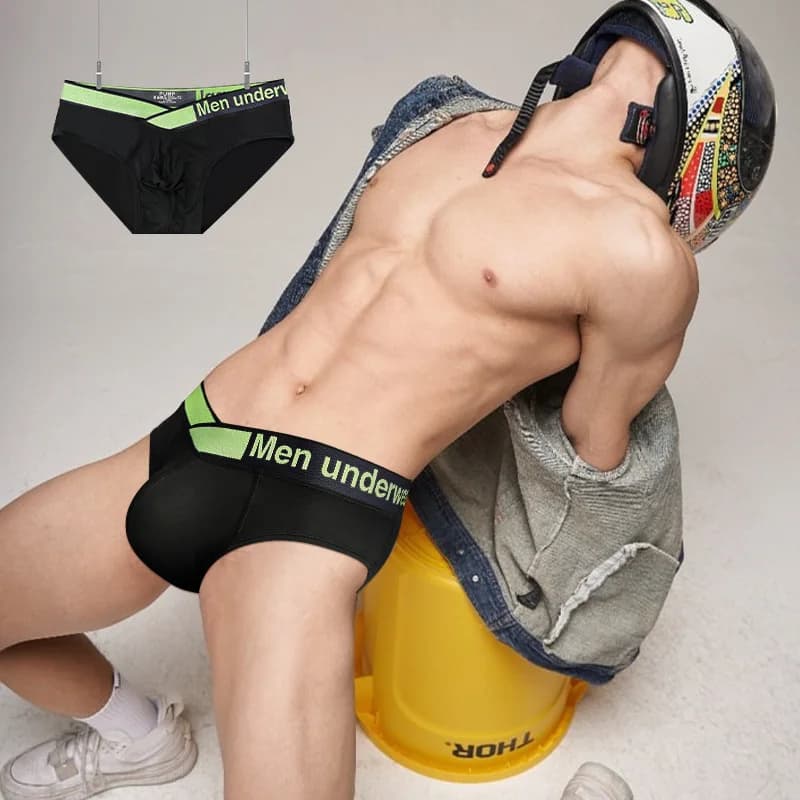 ADANNU Men's Underwear Sexy Fashion Breathable Boy Bikini Suspensory Linen Intima Comfortable Mutandine Gay Slip Hombre Calzoncillos