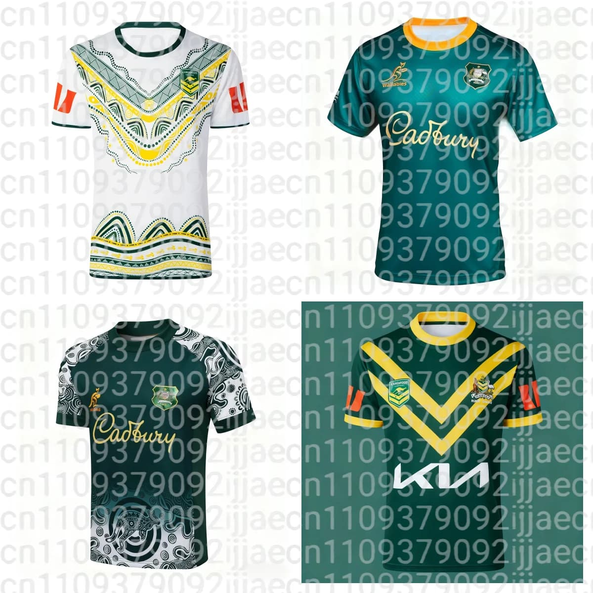 T-shirt da allenamento rugby da uomo estiva 2026 Australia, casual, traspirante, unisex, sportiva, ad asciugatura rapida, coordinata per la famiglia