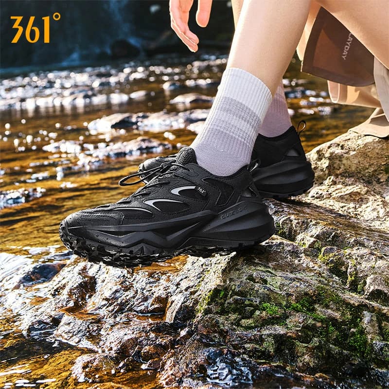 361 Degrees Paddle Women's River Tracing Shoe Summer Mesh Breathable Anti-slip Walking Outdoor Drawstring Sandals 682626775