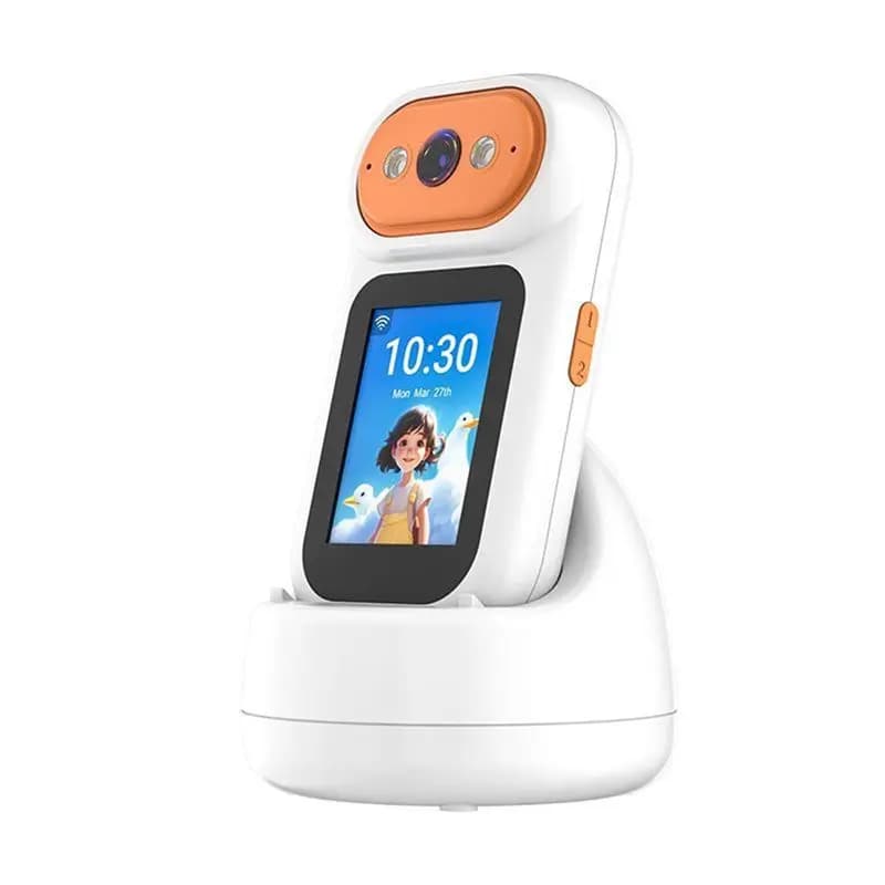 SDFC-360 ° Telecamera Wi-Fi Girevole per Monitoraggio Bambini, Rotazione a 360 Gradi, Rilevamento Movimento, Sicurezza Interna, Visione Notturna, Audio Bidirezionale, Spina EU