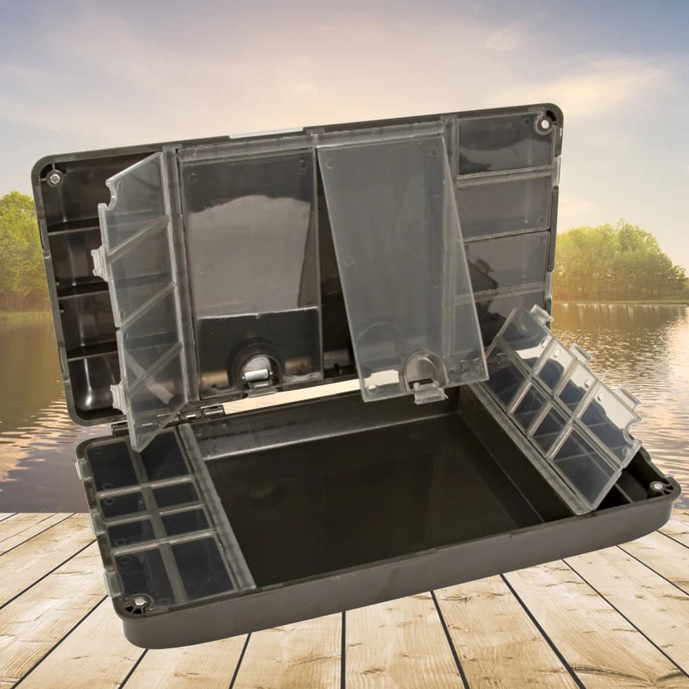 Carp Fishing Storage Box Portable Organizer for Fishing Equipment 27 Grid Magnetic compartments Fishing Tool Accessories