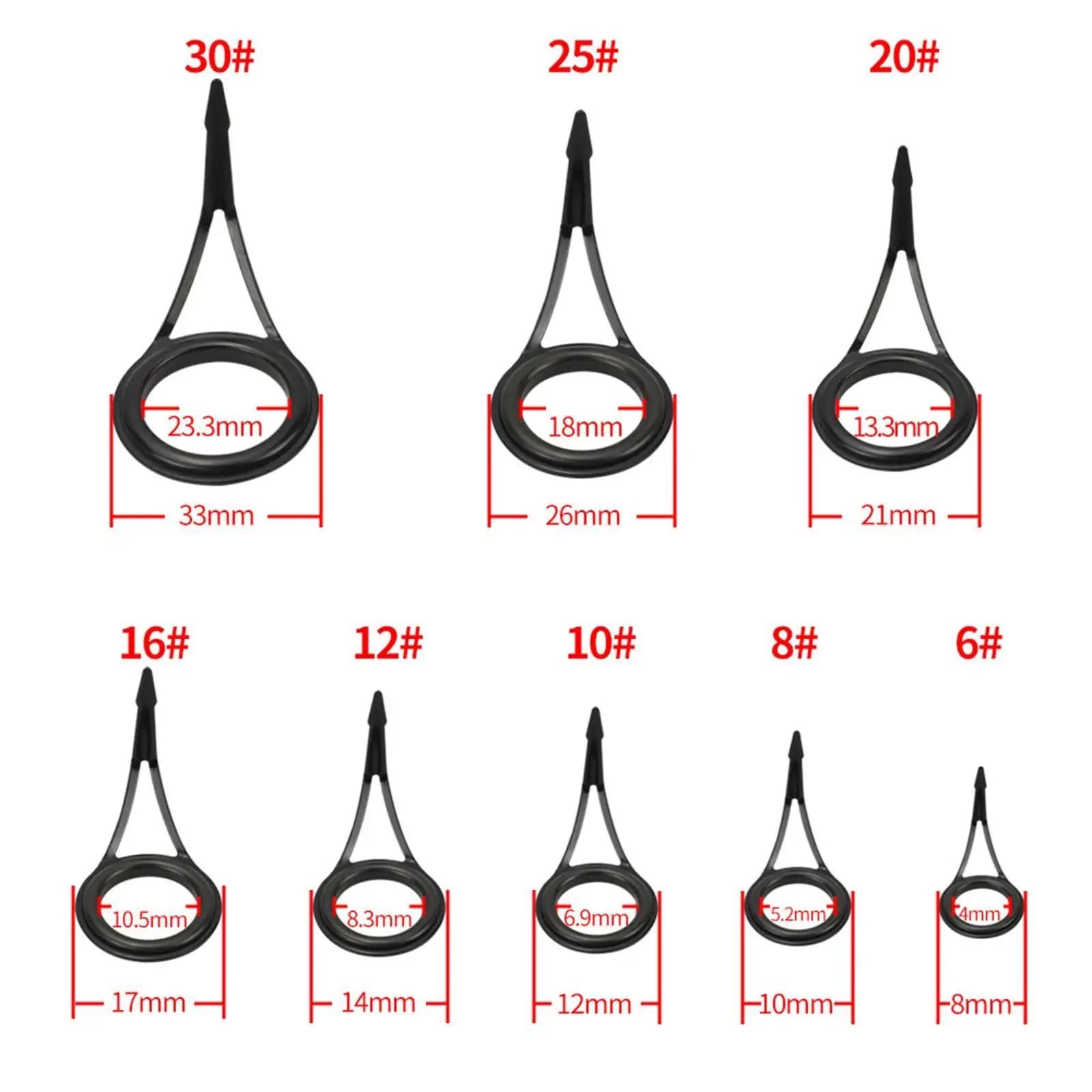 Kit di 75 Pezzi per Guide Canna da Pesca con Scatola Portatile per Riparazione Attrezzatura da Pesca