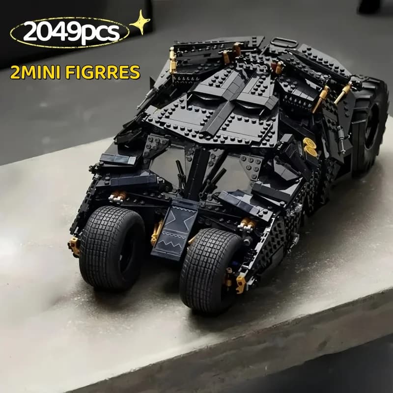 2026 In Stock 2049pcs Chariot Dark Knight Batmobile Compatible 76240 Model Building Blocks Bricks Set Toys Gifts for Children