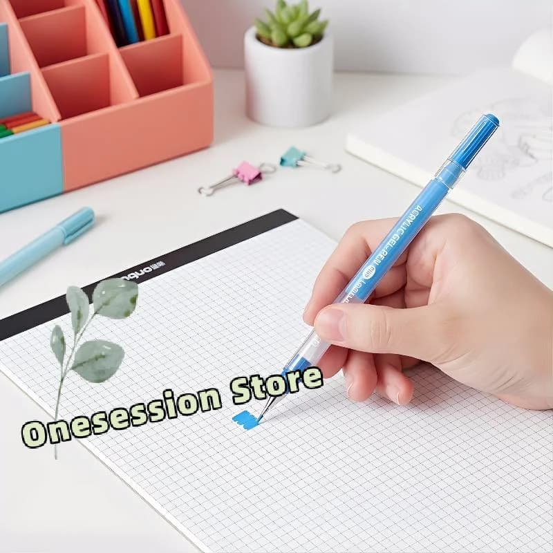 Set di 6 Pennarelli Gel per Pittura Acrilica, Punta Fine per Scrittura Fluida, Ideali per Scuola, Diario e Disegno