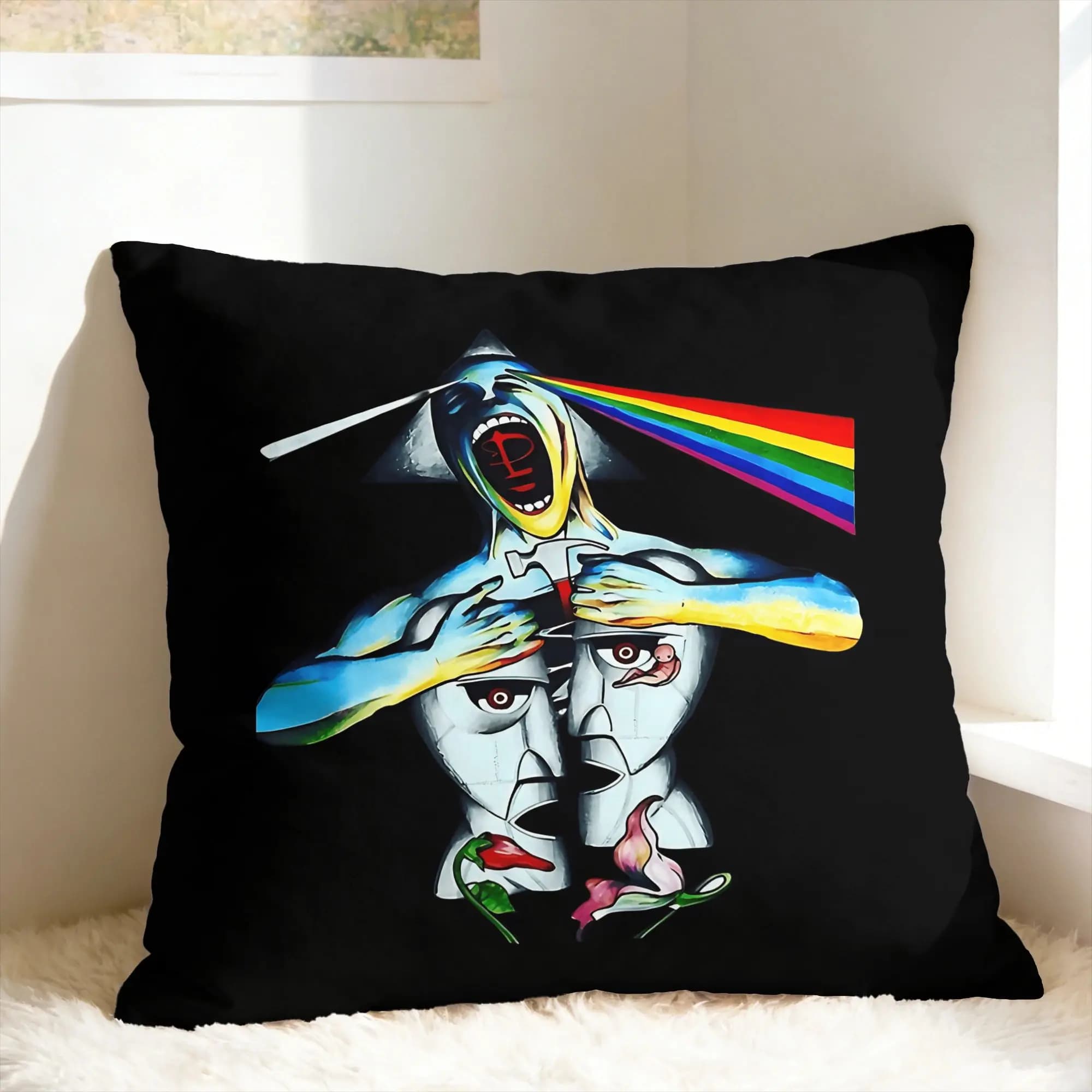 Fodera per cuscino Band P-Pink HOT Floyd, comoda fodera per cuscino per divano del soggiorno, divertente fodera per cuscino