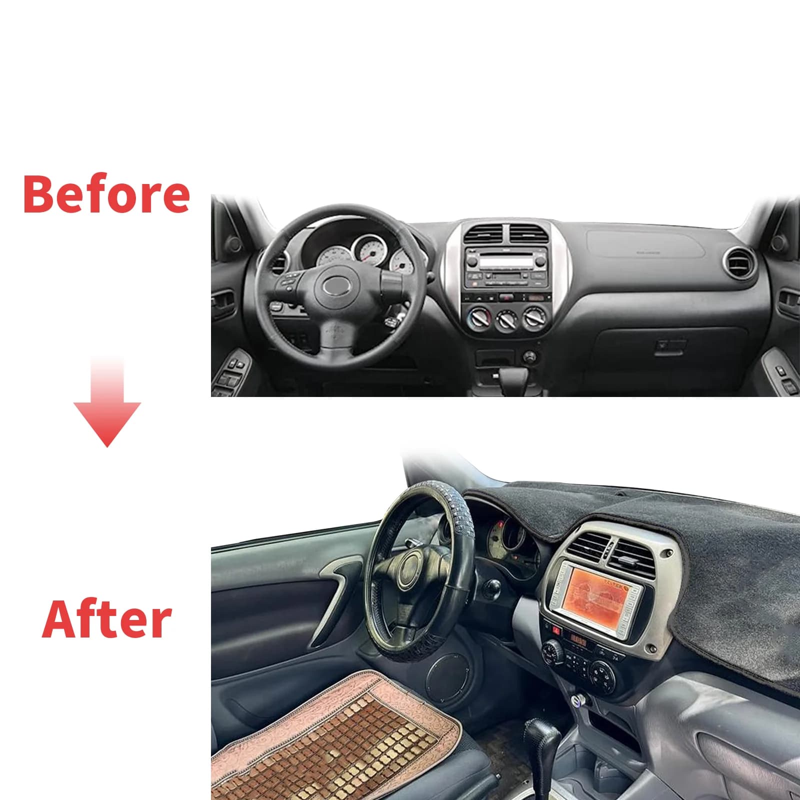 Misura per toyota rav4 xa20 2000 2001 2002-2005 Auto Dash Zerbino Cruscotto Copertura Pad DashMat Parasole Tappeto Protettivo Accessori