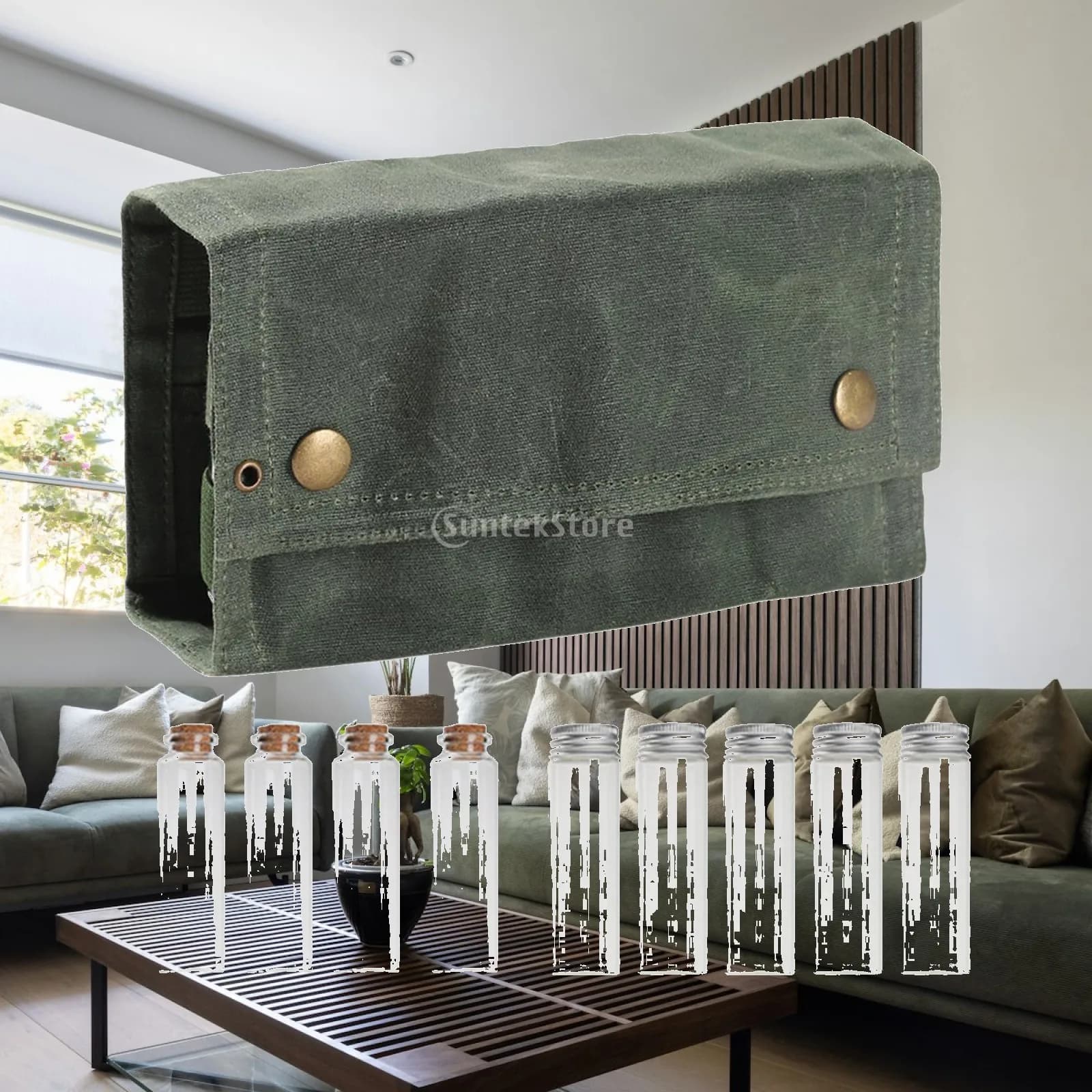 with Canvas Bag Ultralight 9x Glass Food Grade Organizer Sealing for Outdoor Cooking Accessories Barbecue Gourmet