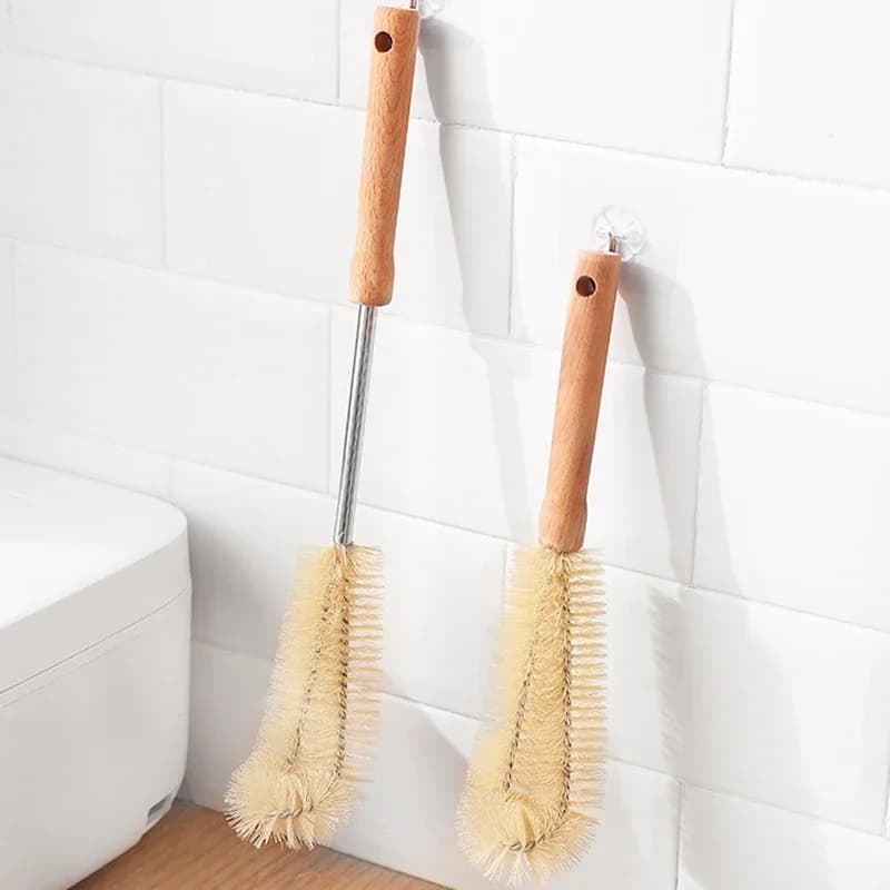 Manico lungo in legno Spazzola per biberon Ciucci per bambini Spazzole per pulizia Biberon per neonati Detergente Cucina Strumenti per la pulizia della casa