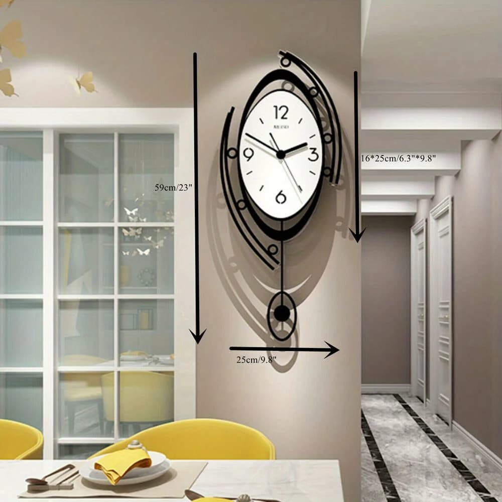 Watch from Scandinavian Wall White, Sottile Design 25X59Cm, Pulite Lines for Contemporary Living Spaces