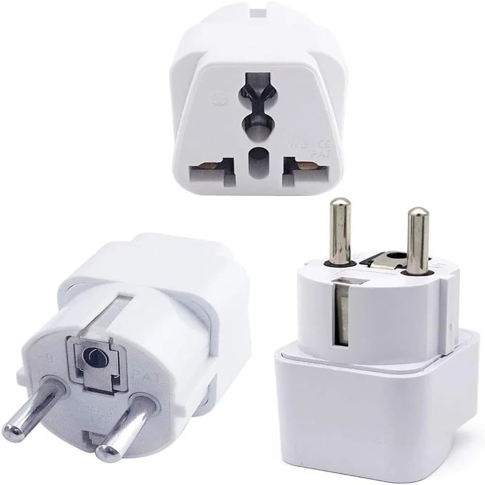 Adattatore universale per spina europea International AU UK US a Euro KR Adattatore da viaggio Convertitore elettrico Presa di corrente Rame puro.