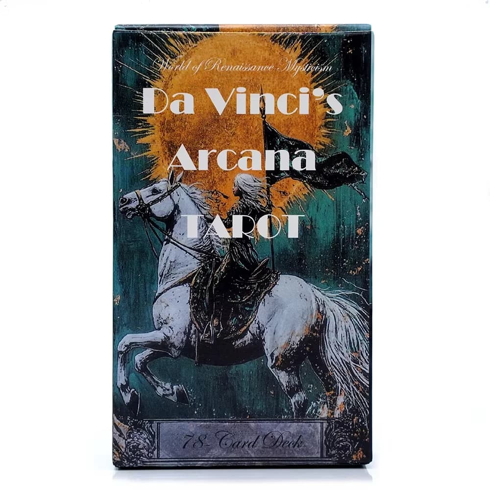 Mazzo di tarocchi dell'Arcana di Da Vinci - 10,3 * 6 cm 78 carte dei tarocchi d'arte mistica per letture intuitive