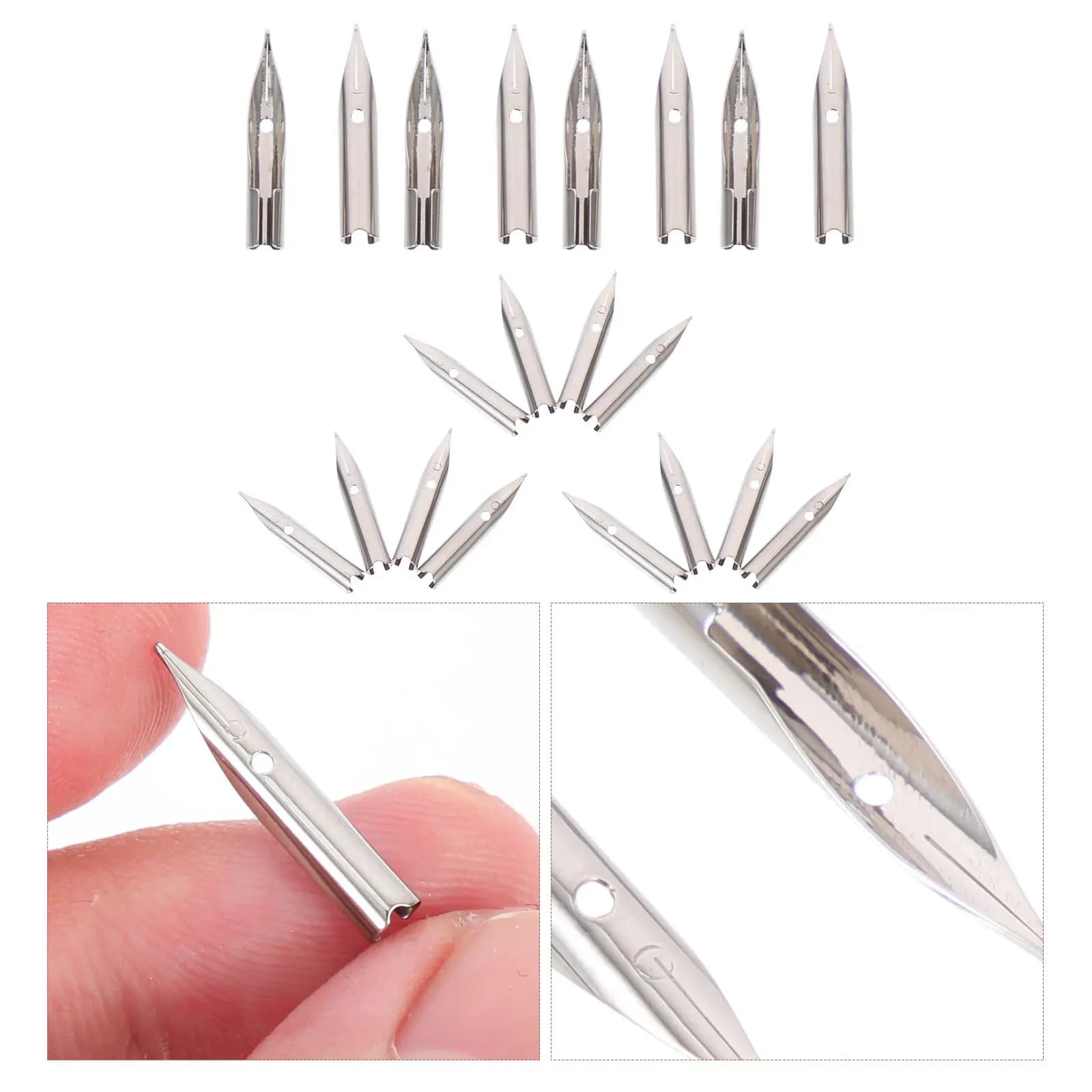 20Pcs Pen Nibs Replacement Set Universal Fountain Pen Nibs Premium Material Smooth Writing Comfortable Grip Long Service Life