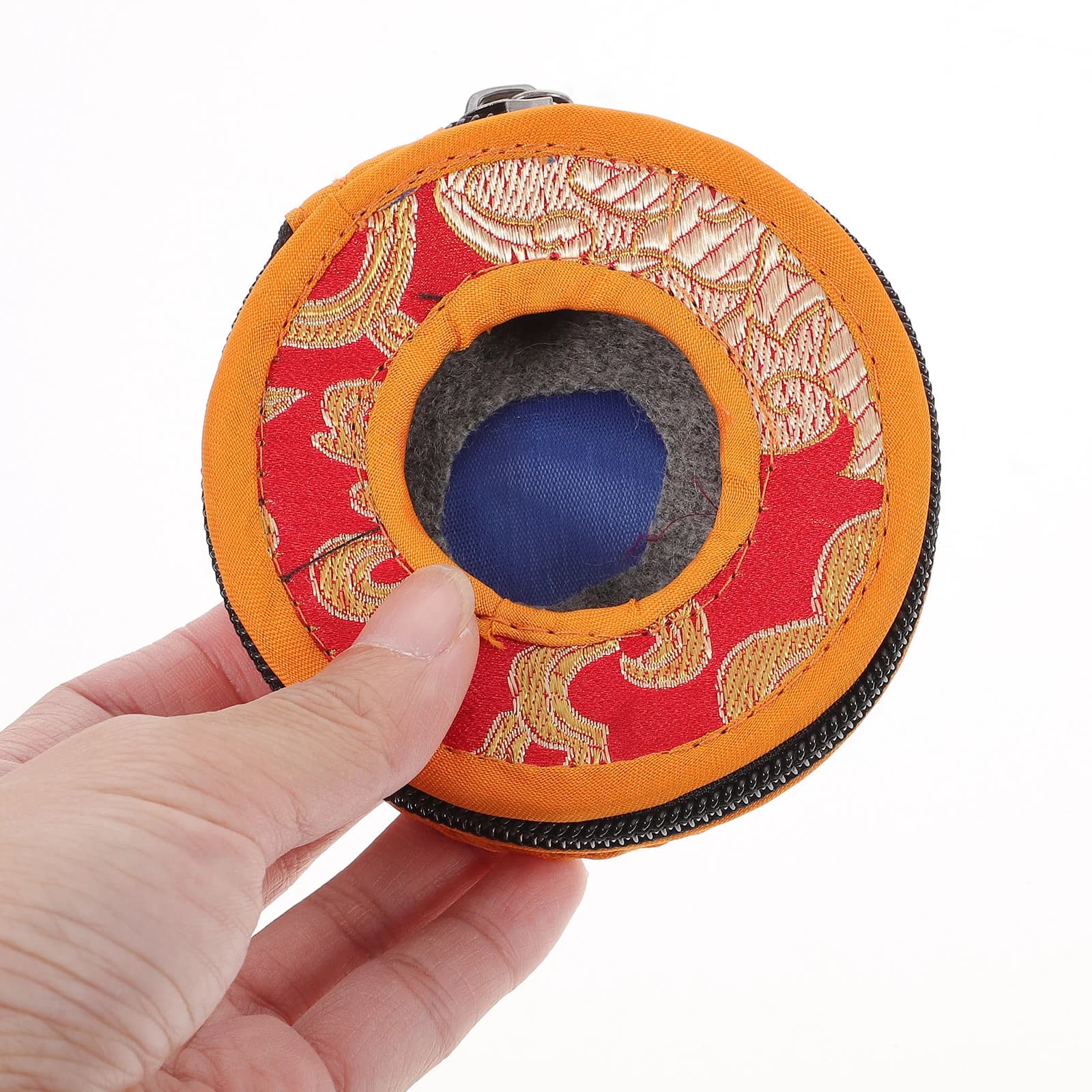 Handmade Copper Bell Storage Case Tibetan Finger Cymbals Meditation Bell Container Durable Material Secure Musical