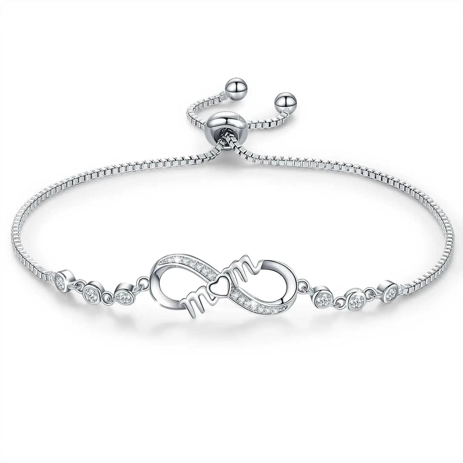Regali di Natale per la mamma, braccialetti con simbolo dell'infinito per la mamma, regali di compleanno per donne, moglie, madre