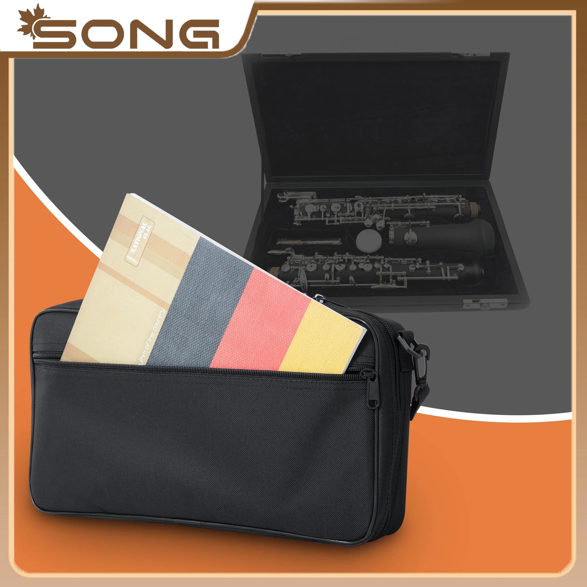 Portable oboe case Waterproof with Shoulder Strap Oxford cloth oboe Bag oboe Thick Padded wear-resistant Leather case Accessorie