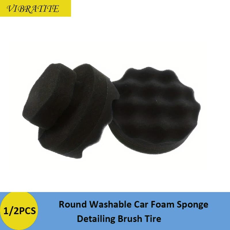 1/2PCS Detailing Wave Type strumenti per la medicazione dei pneumatici applicatore per impugnatura esagonale pneumatico portatile spugna per schiuma per auto spugna per ceretta per pneumatici riutilizzabile