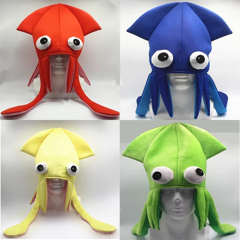 Uomo Donna Moda Divertimento Costume da calamari Accessorio Panno morbido Vestire Foto Prop Spiaggia Cosplay Halloween Feste visibili Spiaggia