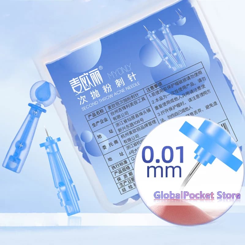 [TG823]50 Pcs Disposable Pimple Popper Needles For Whitehead Closed Mouth Professional Sterile Clear Needle