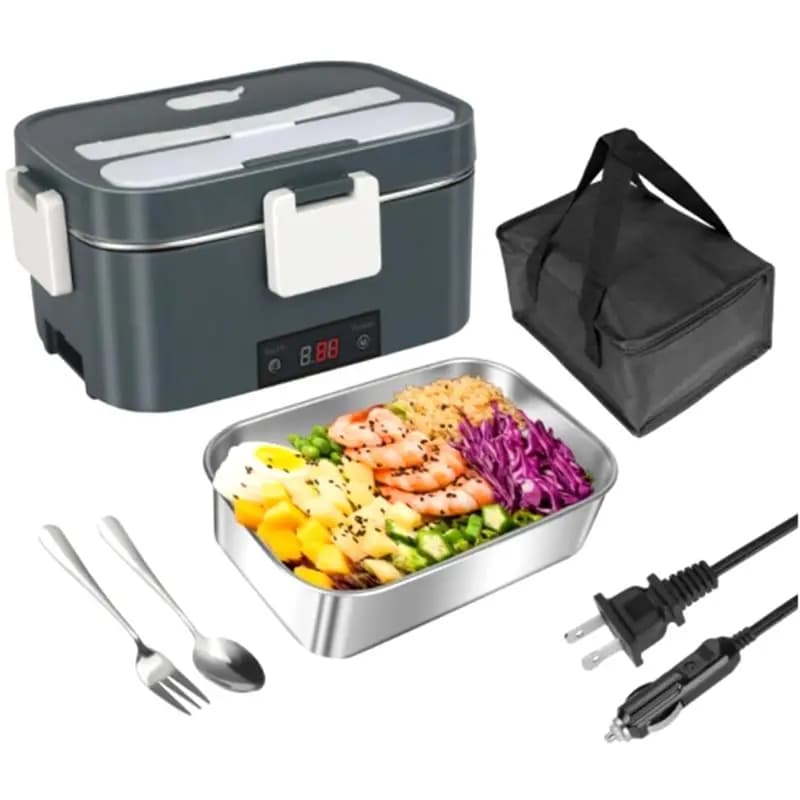 ABCA-Electric Lunch Box: Scaldavivande portatile con riscaldamento rapido (1,8 litri), ideale per viaggi, lavoro o auto, presa UE