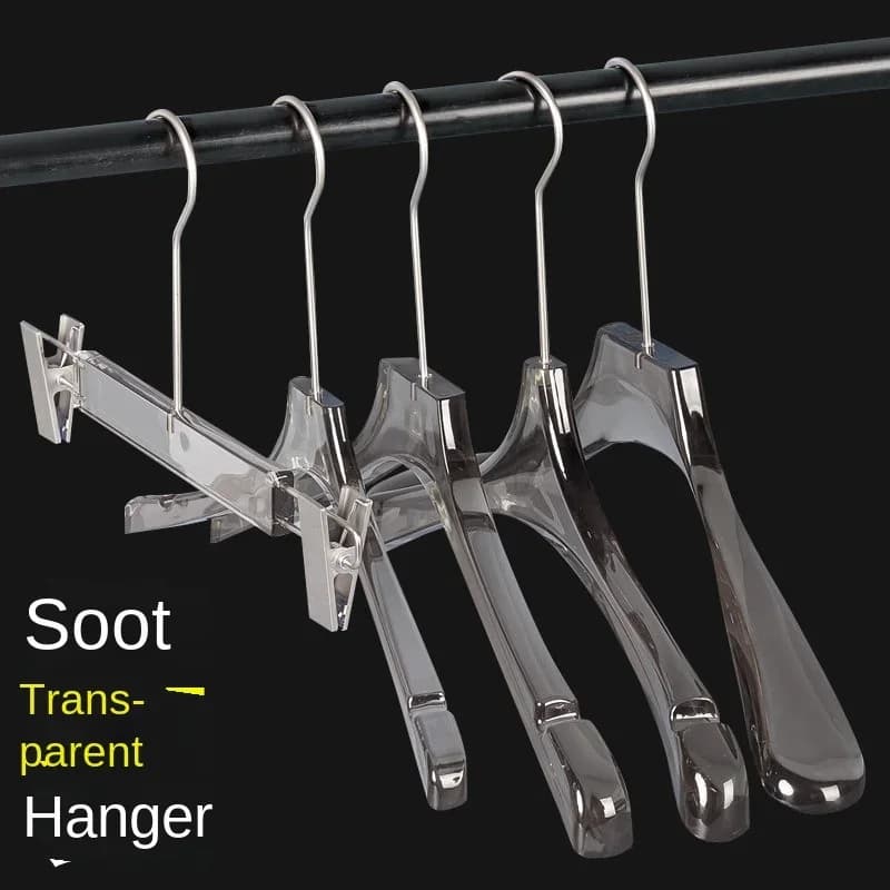 Acrylic clothes hanger women's clothing shop special non-slip black support for gray pants clip hook