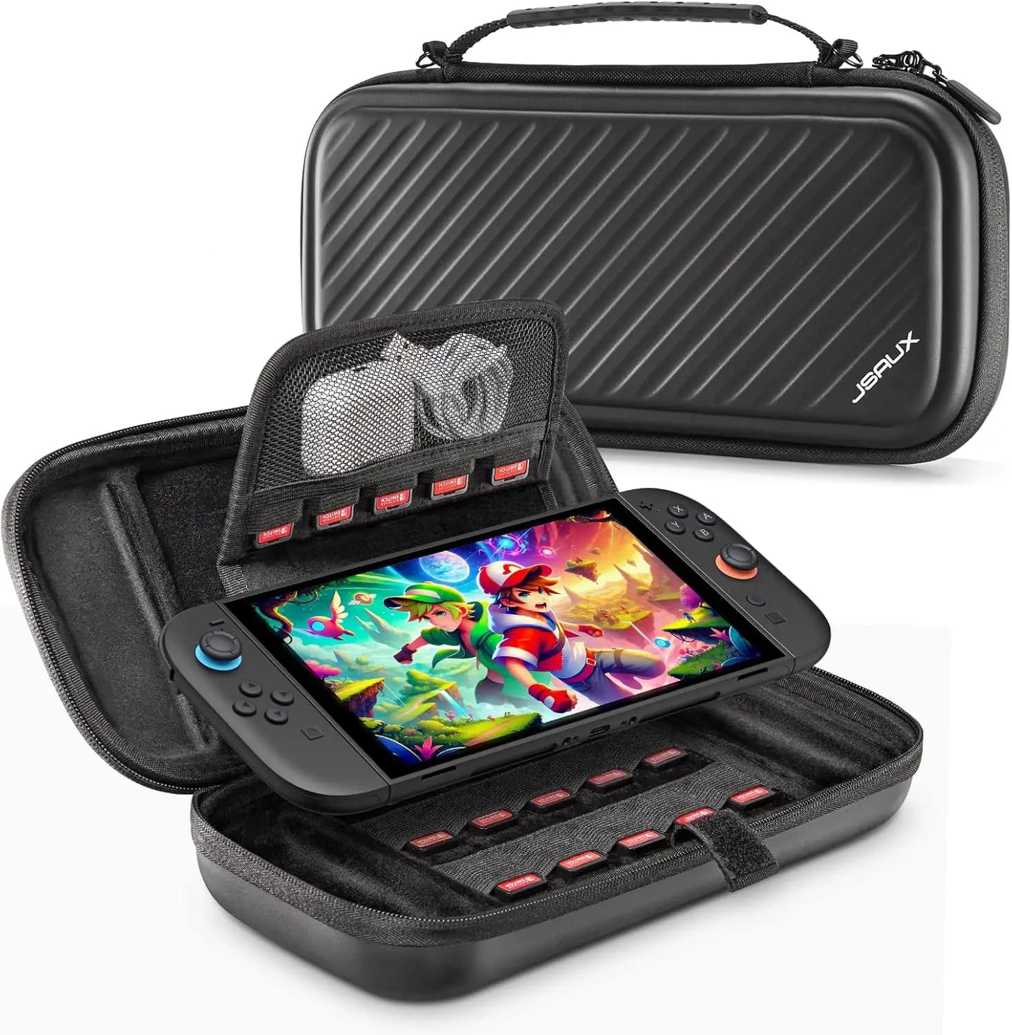 Custodia da trasporto per Nintendo Switch 2 2025, custodia protettiva rigida con 15 slot per carte da gioco, borsa da viaggio portatile per Switch 2