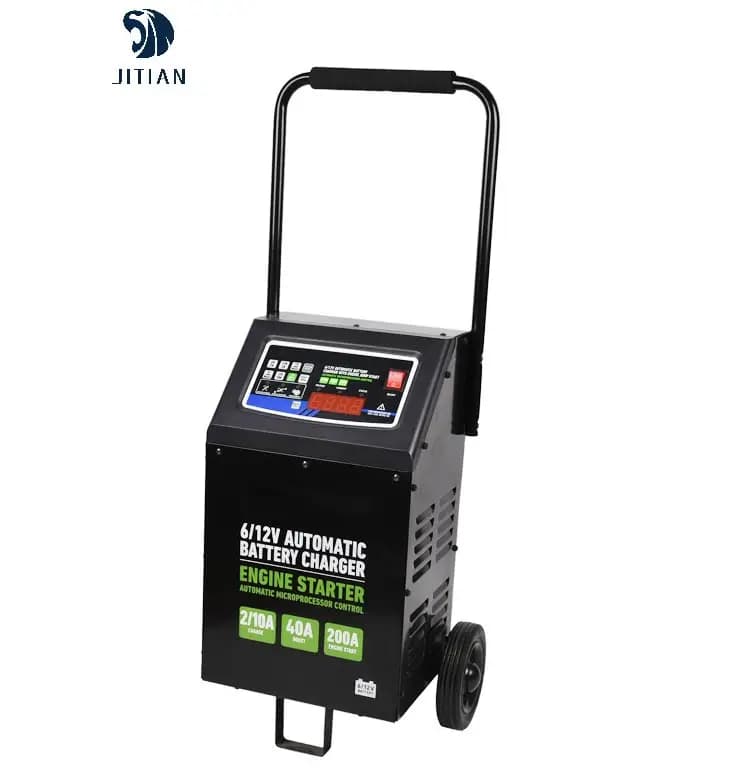 Caricabatterie per Auto Universale 6/12V Completamente Automatico con Avviatore d'Emergenza e Garanzia di 1 Anno, Connessione a Spina