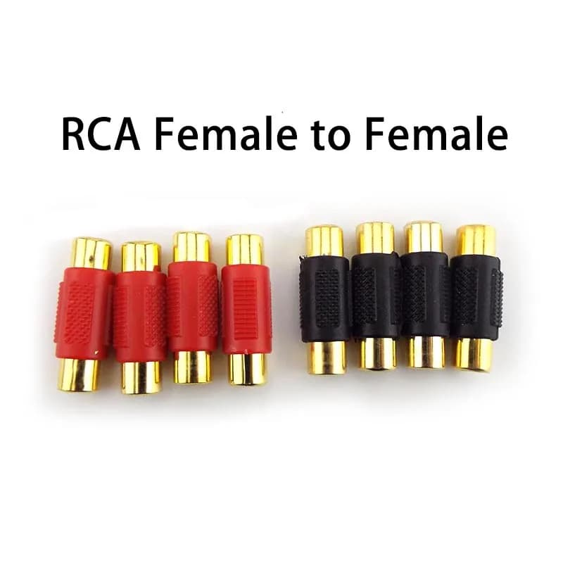 Video RCA Female RCA Connector Pair Audio Plug Adapter for CCTV Extension cable AV 2/4/10 pcs C6