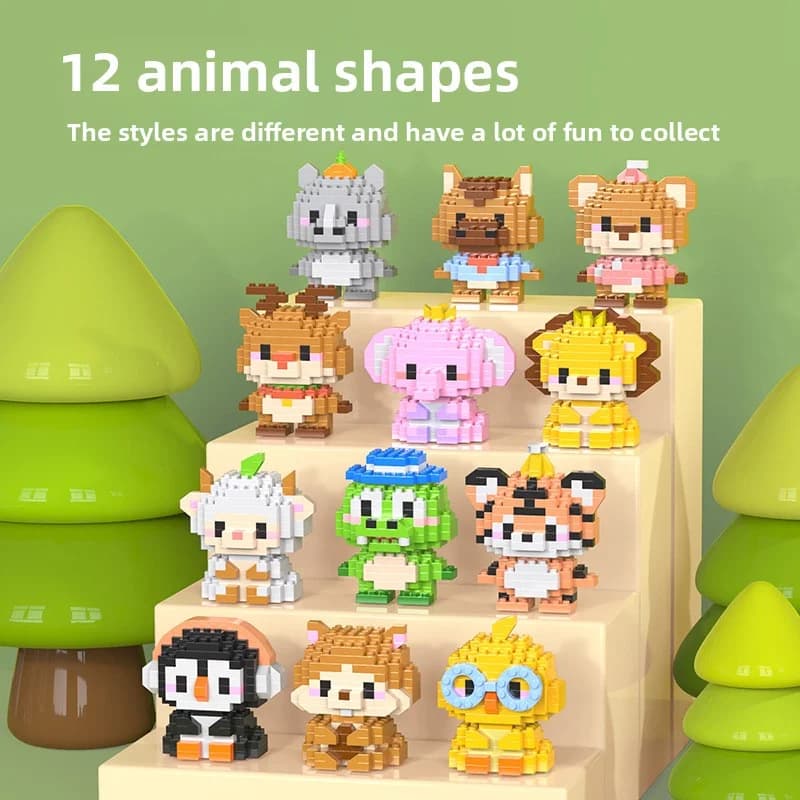 Adulti Animali Micro Particelle Building Blocks Giocattolo per Bambini da 6 a 12 Anni Ragazzo Regalo di Compleanno Cane Gatto Mini Mattoni Ragazza Giocattoli