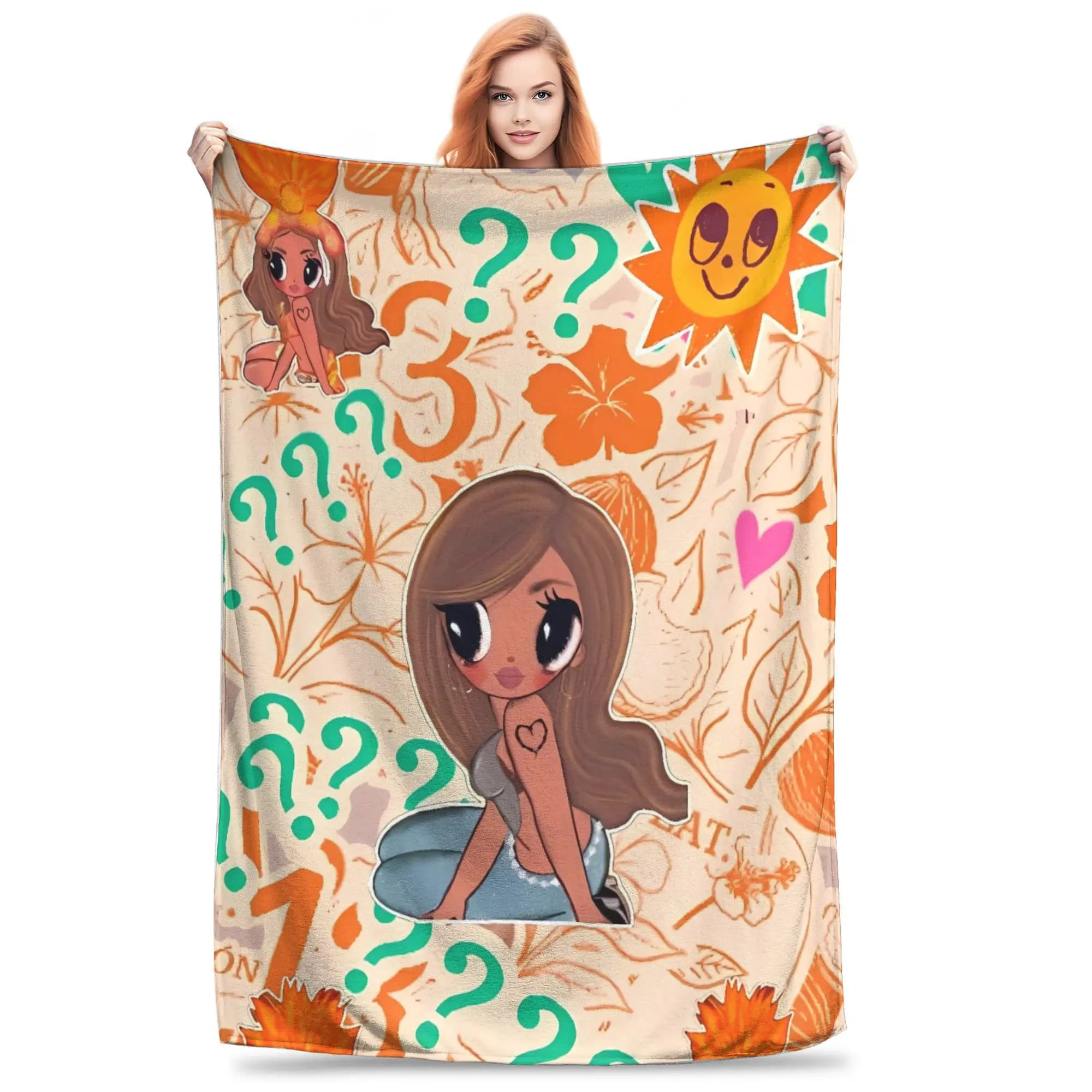 KAROL G Tropicoqueta Flannel Blanket Autumn Warm Bedding Throws for Kids Adult Home Decor Fashion Bedspread Sofa Bed Cover