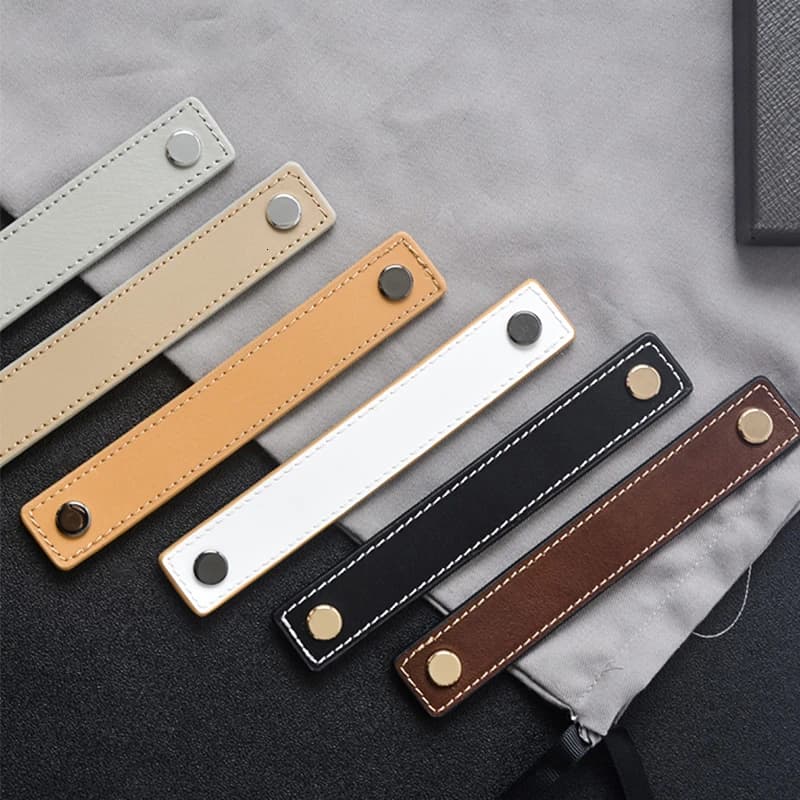 Entrambi i lati/Maniglia e pomelli in vera pelle Manopole per porte Tirare per mobili Armadietto Cassetto Maniglia per valigia Ferramenta per mobili