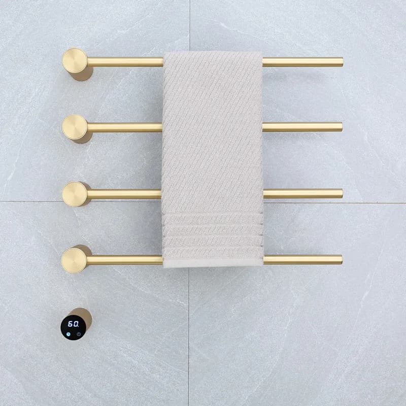 304 Stainless Steel Electric Heated Towel Rack Warmer 60cm Modern Design Fixed Bath Towel Bar for Home & Hotel Use