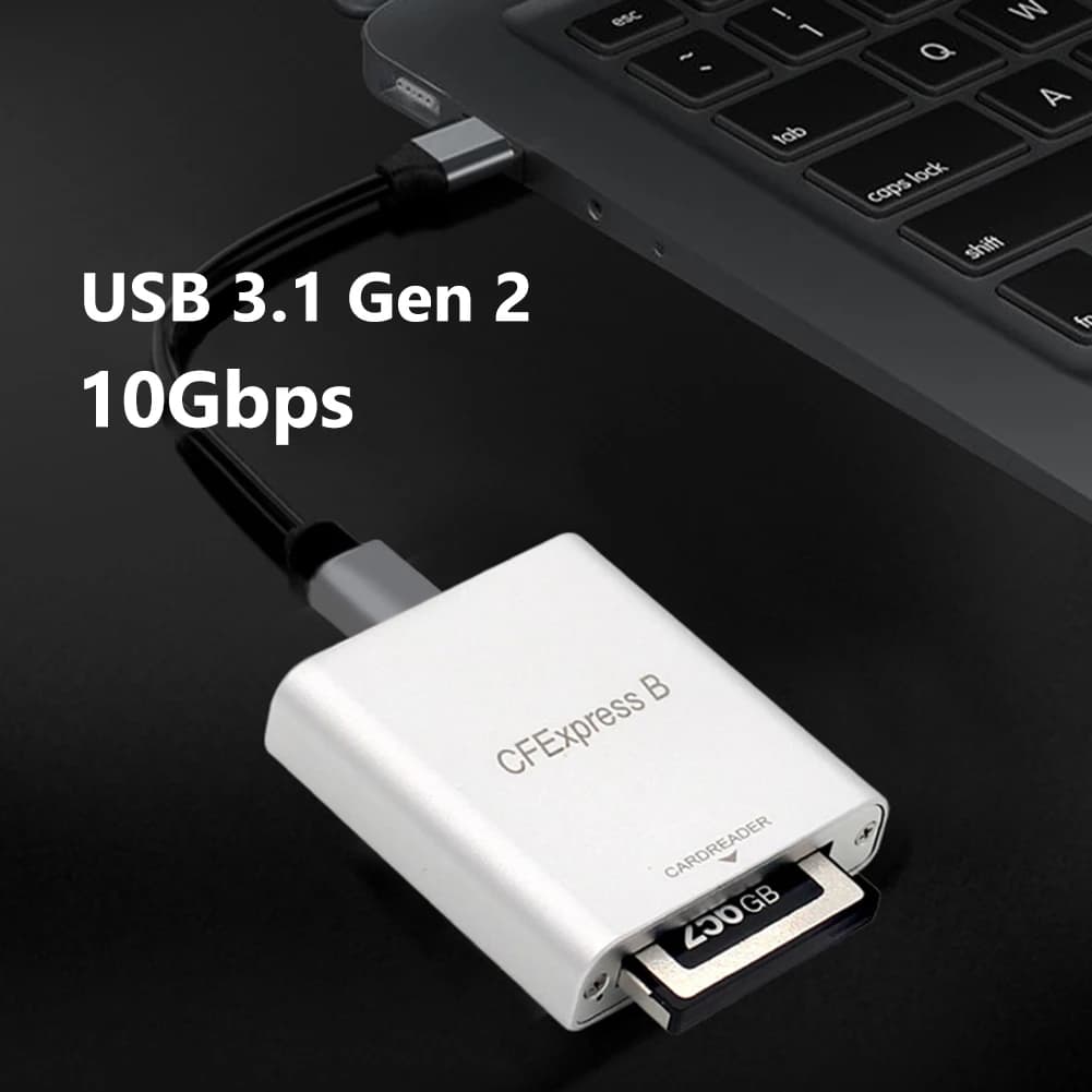 Lettore di Schede Portatile USB 3.1 Gen 2, Lettore di Schede USB 10Gbps Senza Driver per Laptop, Computer, Telefono, MacBook, iPad, Chromebook